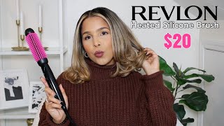 REVLON HEATED SILICONE BRISTLE BRUSH REVIEW amp TUTORIAL  PATRIGLAMX [upl. by Aiuqet35]