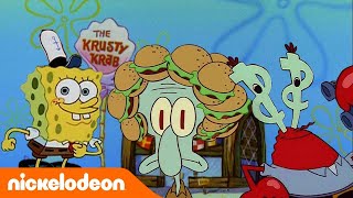 SpongeBob Kanciastoporty  Tłusty Krab Najlepsze momenty  Nickelodeon Polska [upl. by Jit306]