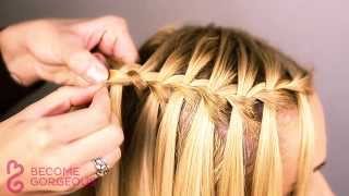 Waterfall Braid Tutorial  Become Gorgeous [upl. by Teagan]