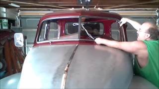 Installing Windshield on my Advance Design Chevy Pickup [upl. by Aletsirc294]