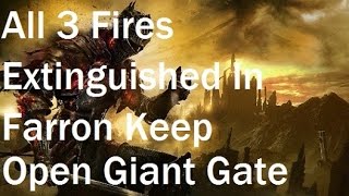 Dark Souls 3  All 3 Flame Locations Extinguished In Farron Keep  How To Open Giant Gate [upl. by Jansson]