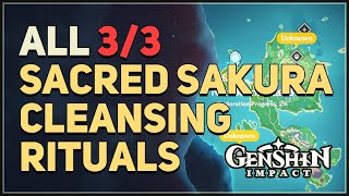 All 3 Sacred Sakura Cleansing Rituals Genshin Impact [upl. by Little488]