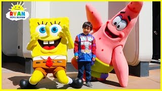 Ryan meets SpongeBob at Universal Studios Amusement Park [upl. by Gerhan601]