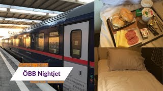 OÌˆBB Nightjet  THE AUSTRIAN TRAIN FROM GERMANY TO ITALY  Deluxe Cabin [upl. by Domph2]