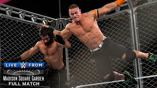 FULL MATCH  John Cena vs Seth Rollins – US Title Steel Cage Match WWE Live from MSG [upl. by Fleece]