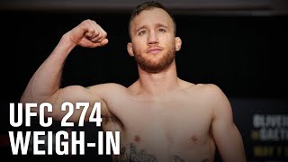 UFC 274 Oliveira vs Gaethje Weighin [upl. by Windy566]