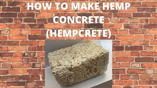 How to Make Hemp Concrete aka Hempcrete [upl. by Manya]