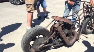 Dennis Homs 2014 Rat Rod Magazine Build Off Bike Entry 2014 Redneck Rumble [upl. by Adnaugal]