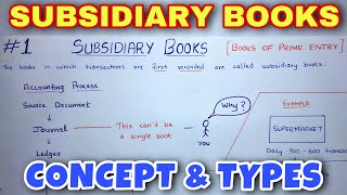 Subsidiary Books  Concept amp Types  By Saheb Academy  Class 11  BCOM  CA Foundation [upl. by Yerga30]