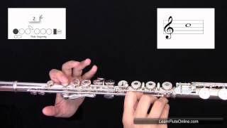 How To Play The Note C natural on the Flute Learn Flute Online [upl. by Derag351]