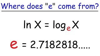 Logarithms  e  Eulers Number [upl. by Asirrom960]