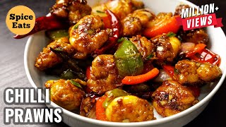 CHILLI PRAWNS RESTAURANT STYLE  CHILLI GARLIC PRAWNS  CHILLI PRAWNS [upl. by Jordan549]