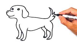 Cómo dibujar un Perro Muy Fácil  Dibujo de Perro [upl. by Ramgad]