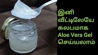 How to Make Aloe Vera Gel at Home in Tamil  Homemade Aloe Vera Gel [upl. by Adaminah]