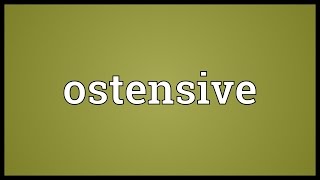 Ostensive Meaning [upl. by Varin]