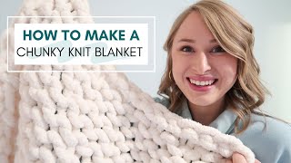 How to Knit a Blanket  Step By Step [upl. by Yrrac45]