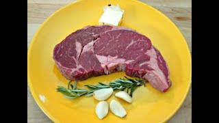 Pan Fried Ribeye Steak with Butter  PoorMansGourmet [upl. by Petronia496]