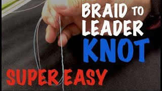 Surgeons Loop  Tying BRAID to MONO fishing line  How to [upl. by Mariand363]