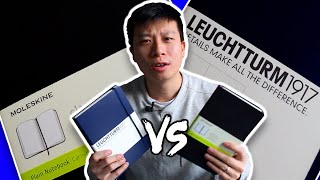 Moleskine vs Leuchtturm 1917  Writers Notebook Review  Pen Test [upl. by Cutcheon686]