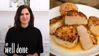 How to Cook Perfectly Seared Scallops  Food 101  Well Done [upl. by Neille99]