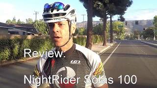 NightRider Solas100 rear light  How long does each mode last [upl. by Ysied]