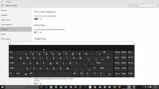 How to Enable the OnScreen Keyboard in Windows 10 [upl. by Eciram]