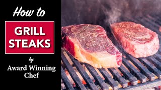 🔥 HOW to GRILL a STEAK 🥩 by MASTER CHEF [upl. by Atkins]