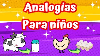 Analogías verbales  Video educativo para niños Relacionar conceptos [upl. by Bonney]