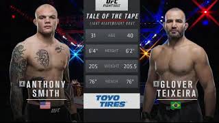 Anthony smith Vs Glover texeira full fight [upl. by Gothart]