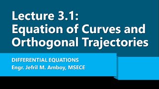 Orthogonal Trajectories  Differential Equations [upl. by Sadowski]