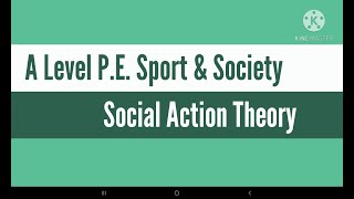 Social action theory  A Level PE  Sport and Society [upl. by Kalli]