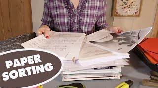 ASMR Paper Sorting • Shuffling Paper Plastic Sheet Protectors Ripping Paper Writing Sounds [upl. by Anielram]