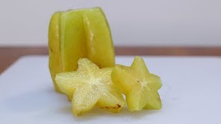 How to Cut and Eat a Star Fruit Carambola  Star Fruit Taste Test [upl. by Ikir320]