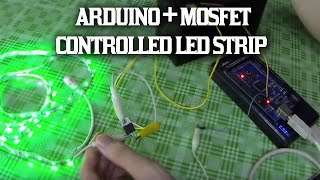 Control 12v LED strip from Arduino using a Mosfet [upl. by Oralla715]