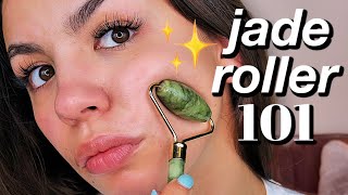 HOW TO USE A JADE ROLLER STEP BY STEP TUTORIAL [upl. by Ynned]