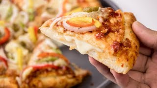 Cheese Burst Pizza Recipe  Homemade Dominos Restaurant Style  CookingShooking [upl. by Nico]