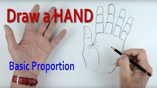 How to Draw a Hand Part 1 Basic Proportion [upl. by Netsud]