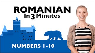 Romanian in Three Minutes  Numbers 110 [upl. by Nitneuq]