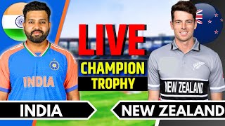 India vs New Zealand Match 12  Live Cricket Match Today  IND vs NZ  Champions Trophy Last 40 Ov [upl. by Ennael]