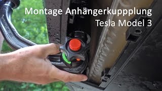 Montage der Anhängerkupplung am Tesla Model 3 [upl. by Adnolor107]