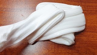 White Glue Satl Slime No Borax DIY Salt Slime [upl. by Sandro905]