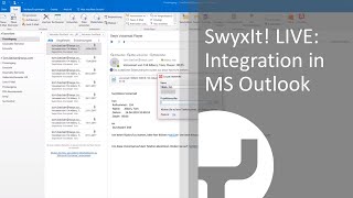 SwyxIt LIVE Integration in Microsoft Outlook [upl. by Nesila]