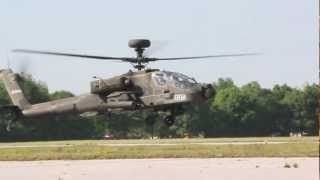 AH64 Army Attack Helicopter startuptakoff and low pass [upl. by Slrahc]