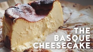 Basque Burnt Cheesecake Recipe  Creamy and gooey easy cheesecake [upl. by Reisfield]