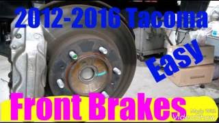 20052021 TOYOTA TACOMA FRONT BRAKES TUTORIAL [upl. by Howlan]