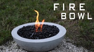 How To Make a Concrete Fire Bowl  Gel Fuel [upl. by Mylander]