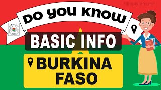 Do You Know Burkina Faso Basic Information World Countries Information 27  GK amp Quizzes [upl. by Hodgson823]