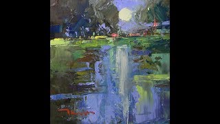 Tonalist Style Oil Painting With Palette Knife and Brush by Artist JOSE TRUJILLO [upl. by Rotceh]