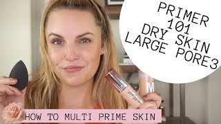 HOW TO MINIMIZE LARGE PORES TEXTURED SKIN amp STILL GLOW  Dry amp Large Pore Primer Routine [upl. by Ruthanne]