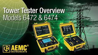 AEMC®  6472 Ground Tester  Overview Tower Testing with 6472 and 6474 [upl. by Aidni]